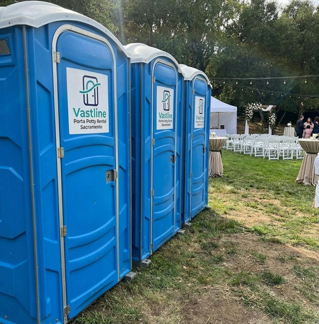 Wedding portable restroom rentals in Sacramento